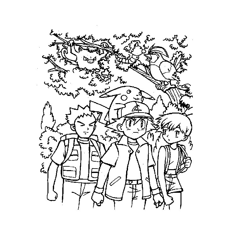 coloriage pokemon sasha pierre et ondine